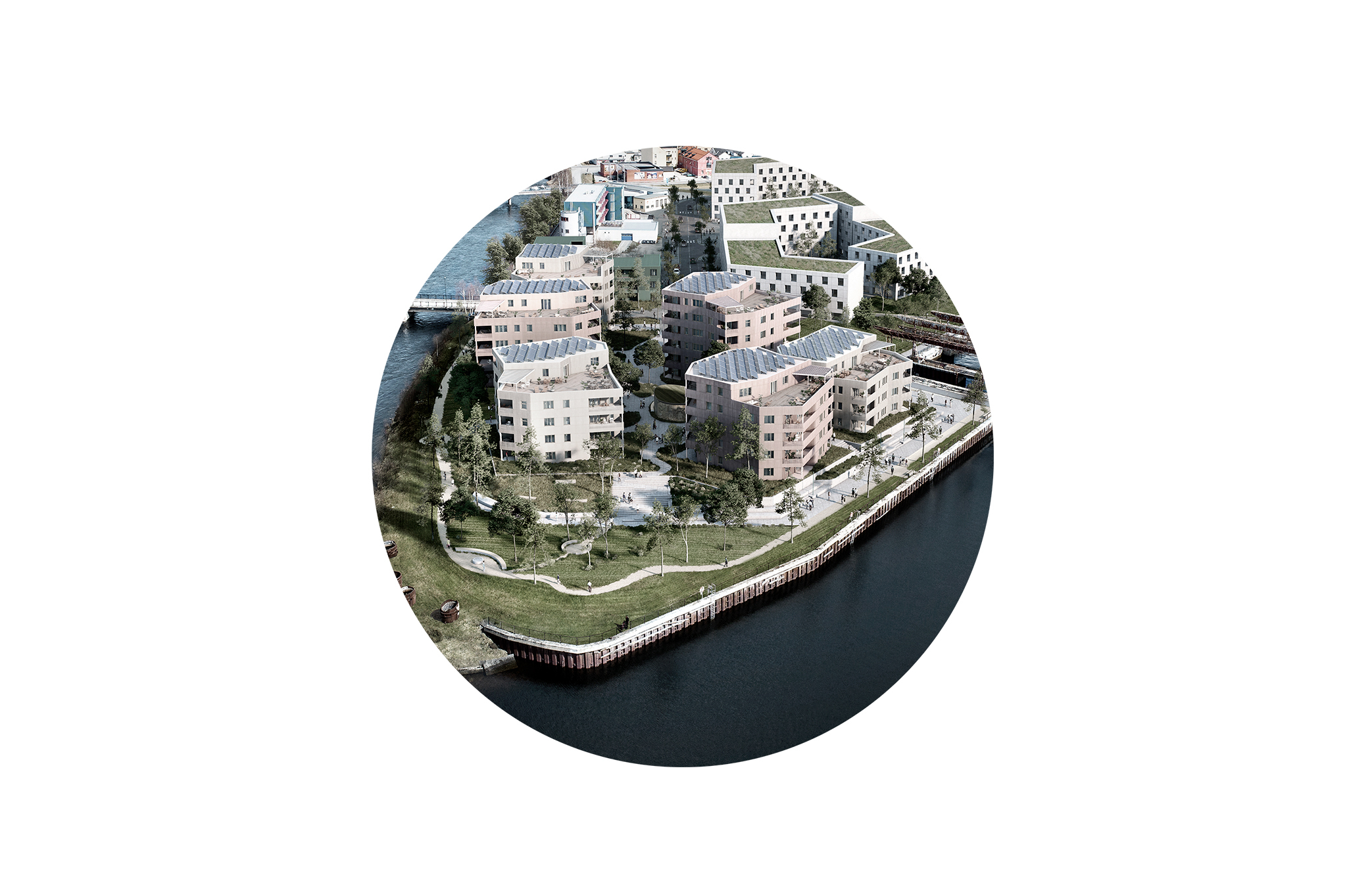 Housing Notodden Aerial Crop